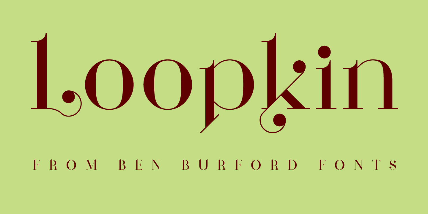 Пример шрифта Loopkin